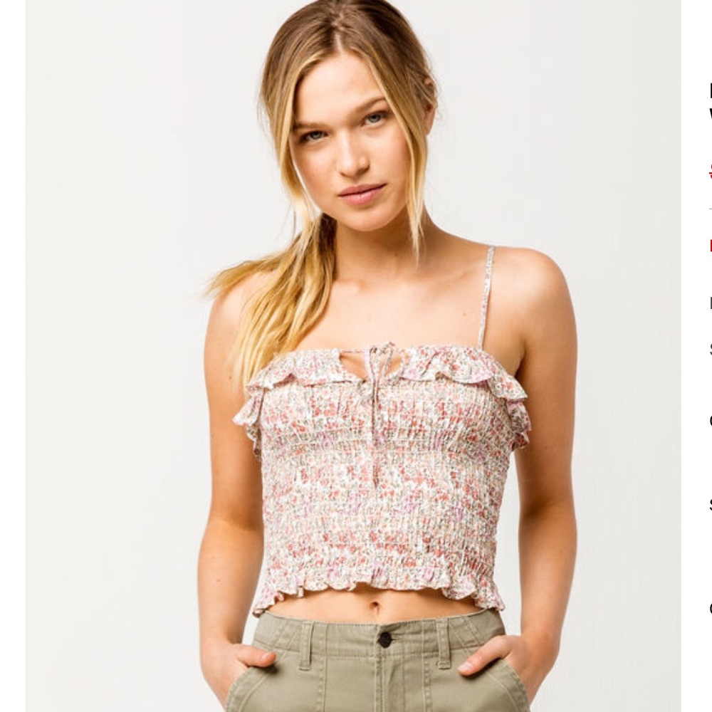 Ivy and Main Smocked Floral Cami